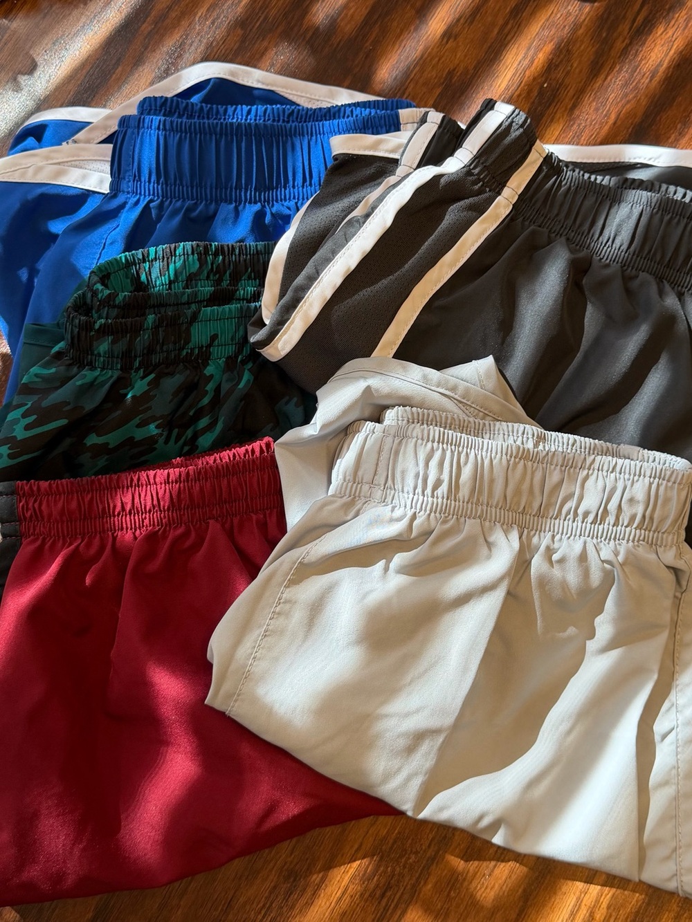 Nike Women's Athletic Shorts Bundle - Blue, Black, Red, Green Camo, White